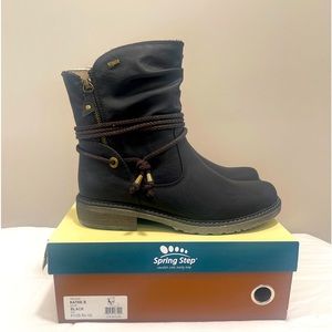 Spring Step Kathie-B Women’s Boots Black Brand NWT in box Size 41 (9.5-10)